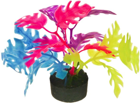 Blue Ribbon Colorburst Florals Multi-colored Philo Leaf Aquarium Ornament