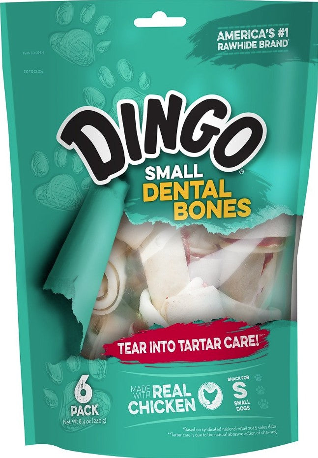 Dingo Dental Bones with Real Chicken Small