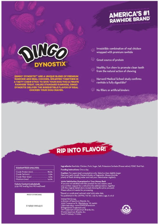 Dingo Dynostix with Real Chicken