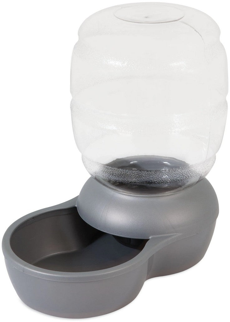 Petmate Replendish Pet Waterer with Microban Pearl Silver Gray