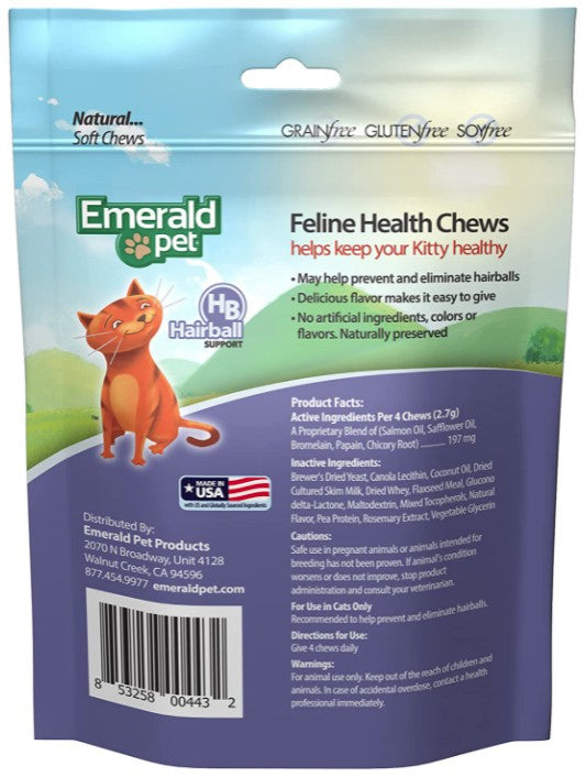 Emerald Pet Feline Health Chews Hairball Support