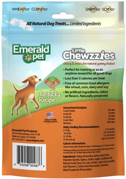 Emerald Pet Little Chewzzies Soft Training Treats Turducky Recipe