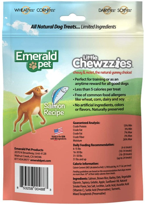 Emerald Pet Little Chewzzies Soft Training Treats Salmon Recipe