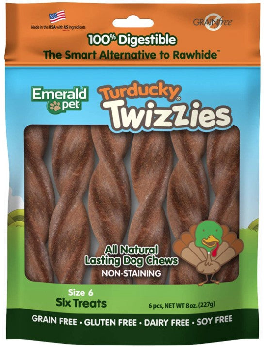 Emerald Pet Turducky Twizzies Natural Dog Chews