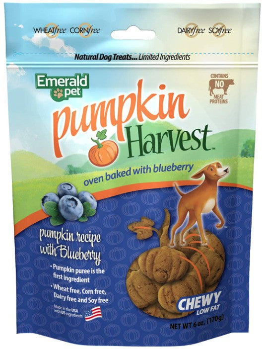 Emerald Pet Pumpkin Harvest Oven Baked Dog Treats with Blueberry