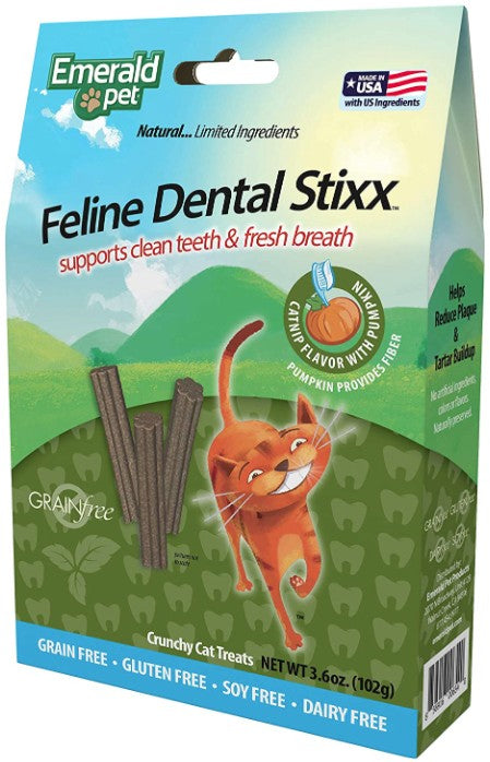 Emerald Pet Feline Dental Stixx Catnip and Pumpkin Recipe