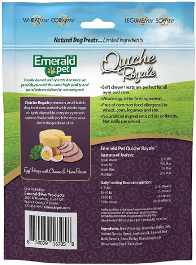 Emerald Pet Quiche Royal Ham and Cheese Treat for Dogs