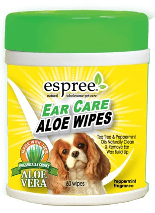 Espree Ear Care Aloe Wipes for Dogs