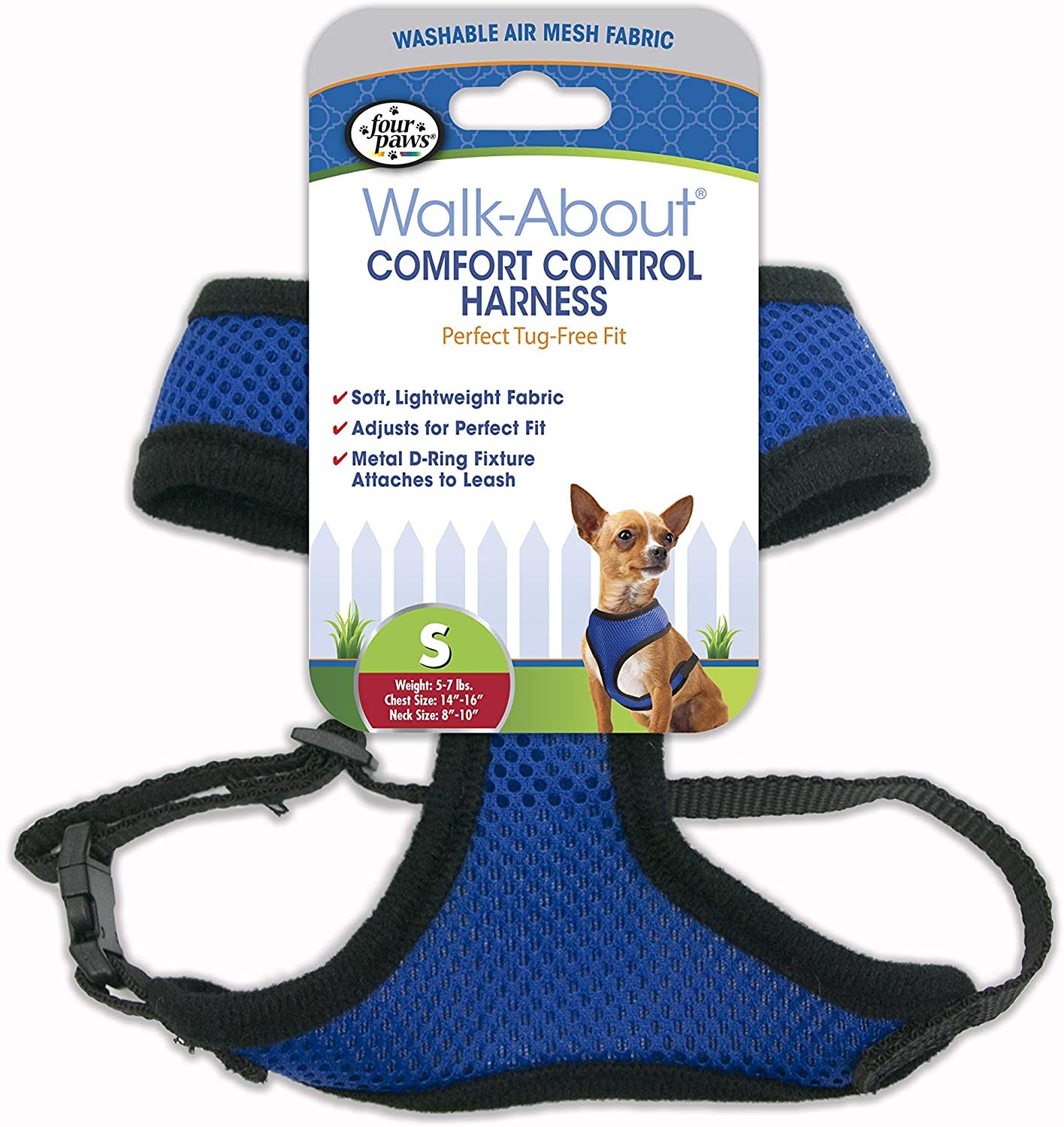 Four Paws Comfort Control Harness Blue