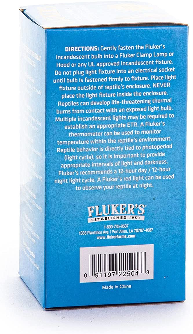 Flukers Neodymium Incandescent Full Spectrum Daylight Bulbs for Reptiles