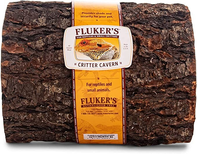 Flukers Critter Cavern Half-Log for Reptiles and Small Animals