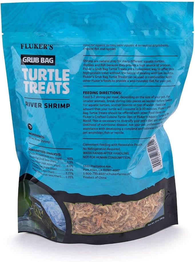 Flukers Grub Bag Turtle Treat River Shrimp