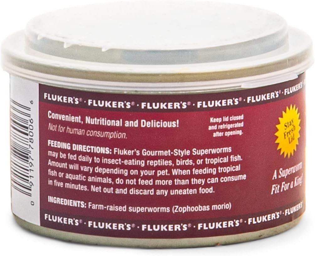 Flukers Gourmet Canned Superworms for Reptiles