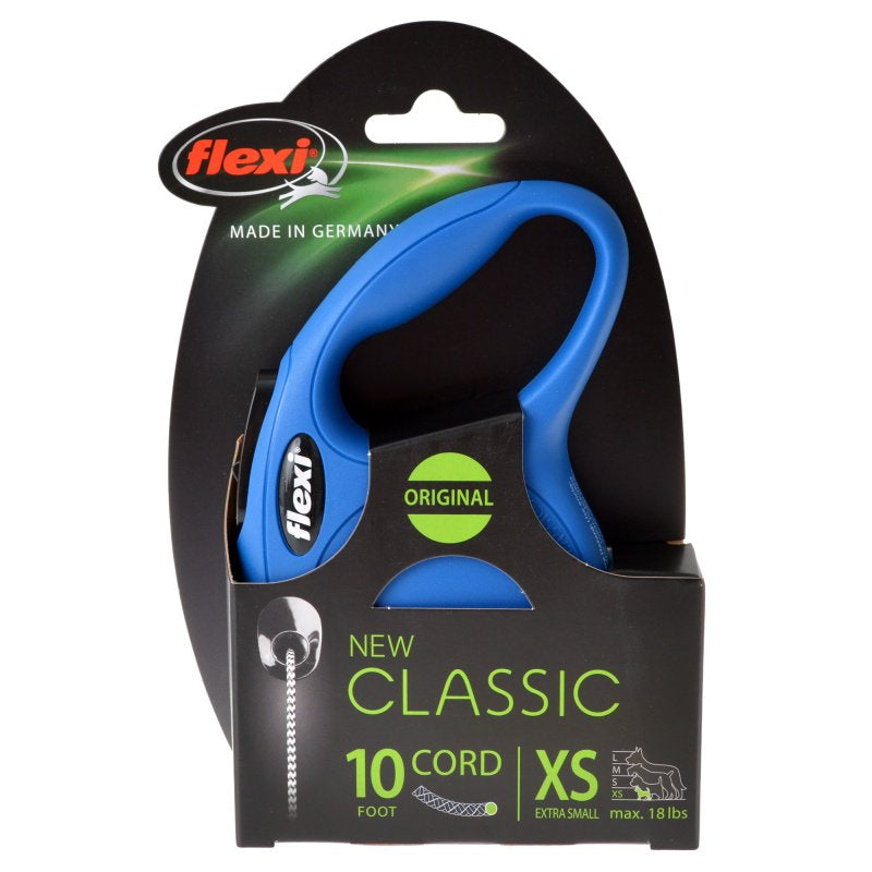 Flexi New Classic Retractable Cord Leash Blue