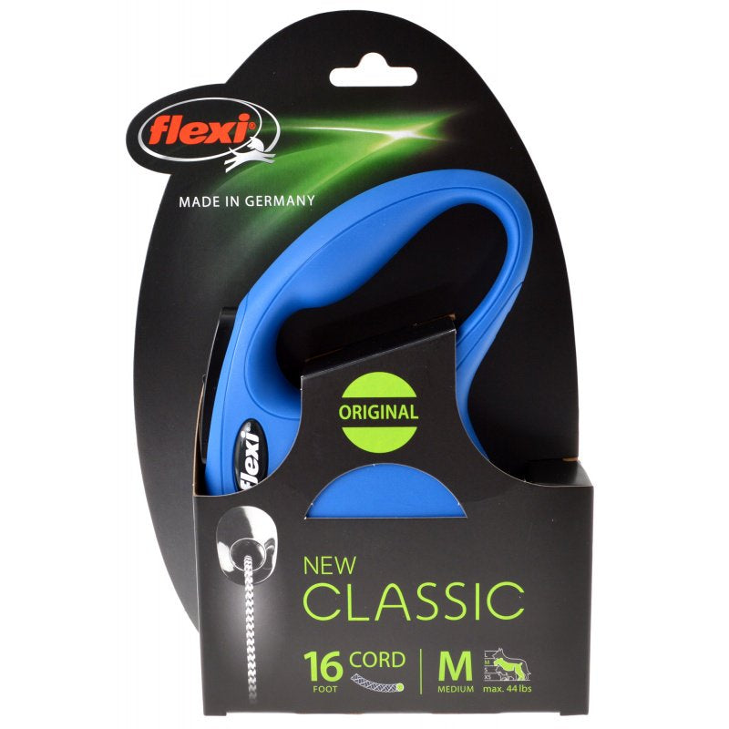 Flexi New Classic Retractable Cord Leash Blue