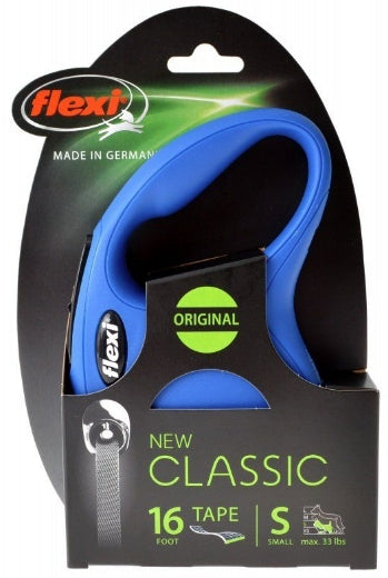 Flexi New Classic Retractable Tape Leash Blue