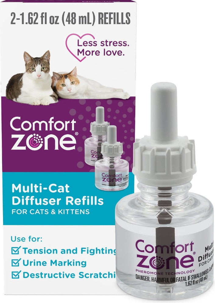 Comfort Zone Multi-Cat Diffuser Refills For Cats and Kittens