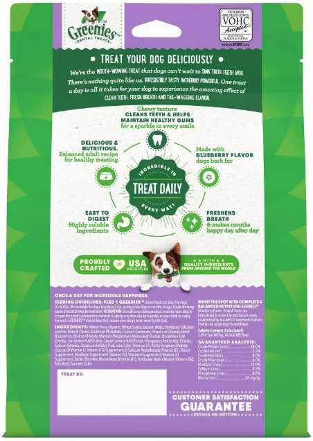 Greenies Regular Dental Dog Treats Blueberry