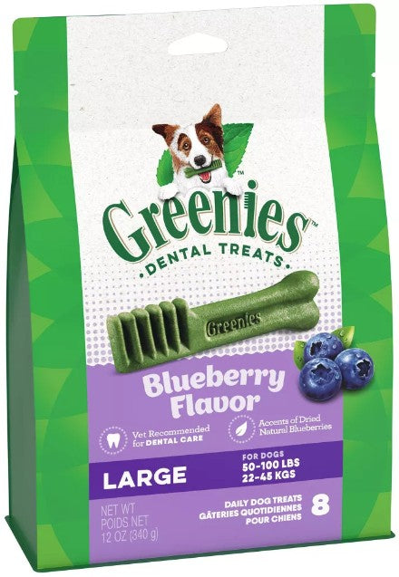 Greenies Large Dental Dog Treats Blueberry