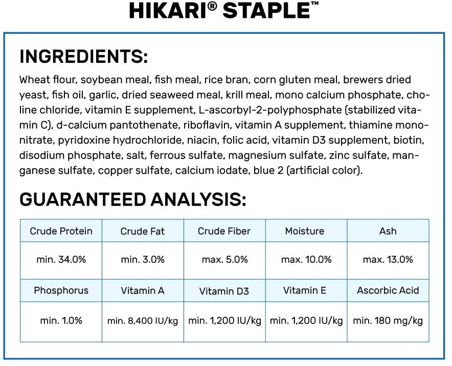 Hikari Staple Floating Mini/Small Pellet Koi Food