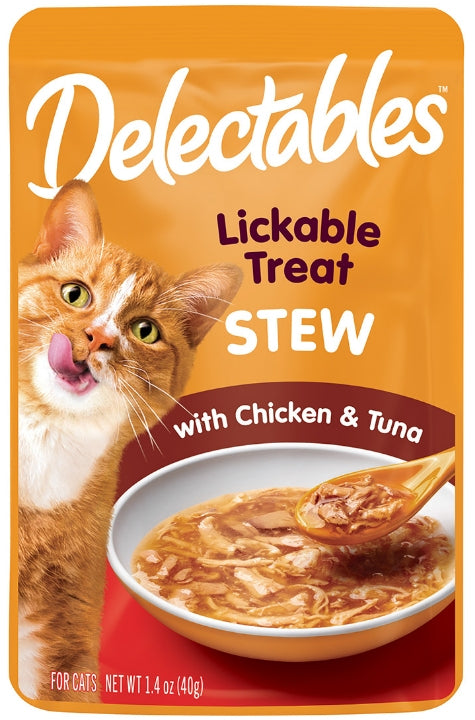 Hartz Delectables Stew Lickable Treat for Cats Chicken and Tuna