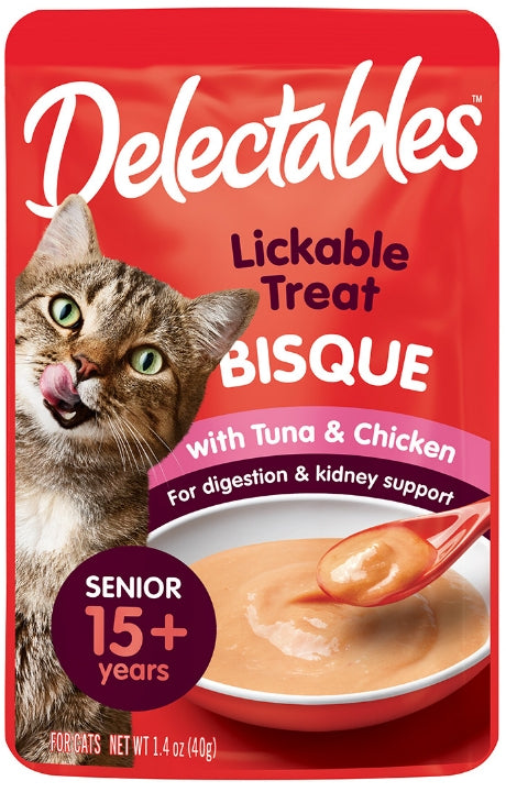 Hartz Delectables Bisque Senior Cat Treats Tuna and Chicken