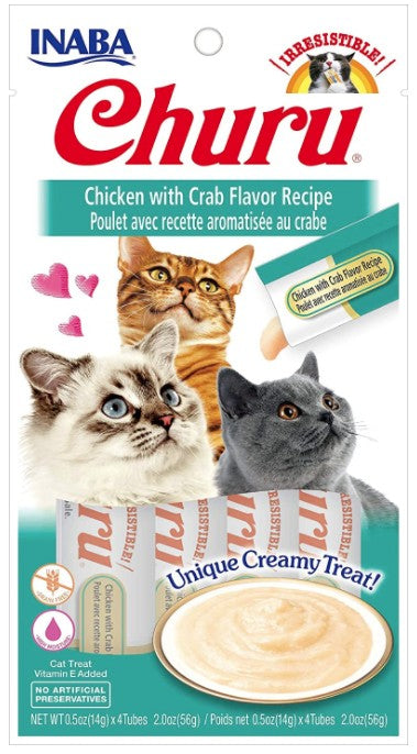 Inaba Churu Chicken with Crab Flavor Recipe Creamy Cat Treat