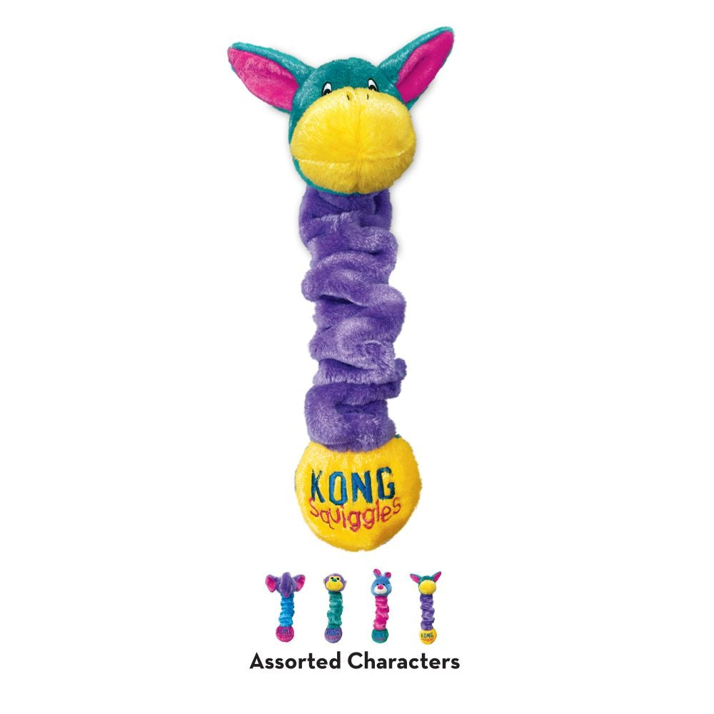 KONG Squiggles Plush Stretch Toy Assorted Colors