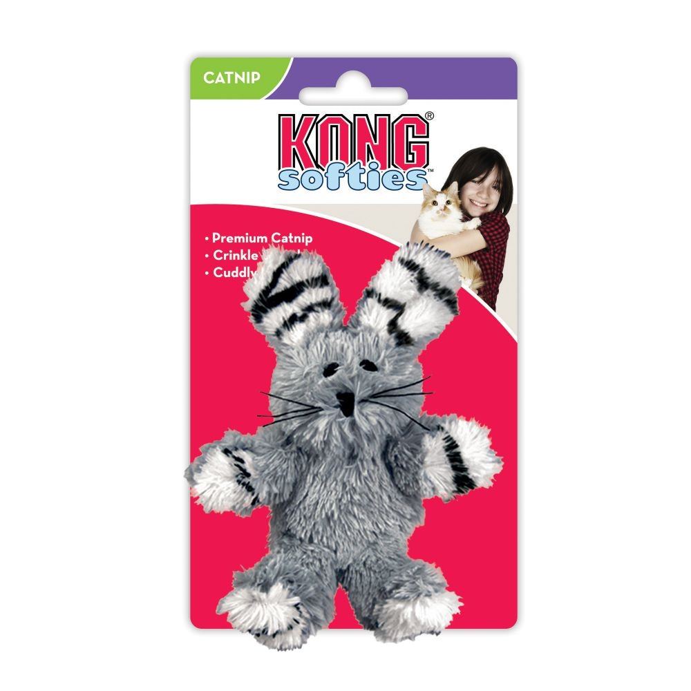 KONG Softies Fuzzy Bunny Catnip Cat Toy