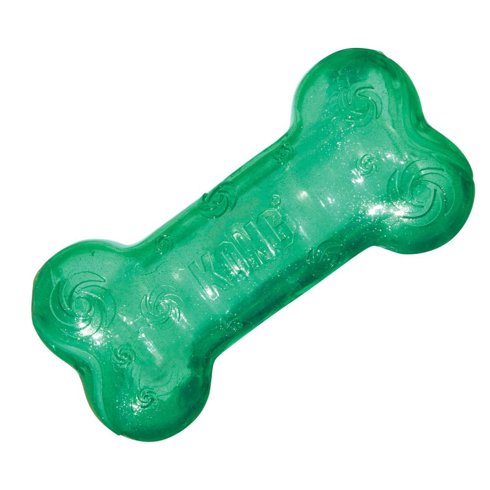 KONG Squeezz Crackle Bone Dog Toy Medium