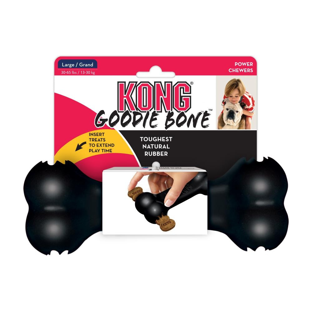 KONG Goodie Bone Dog Toy for Power Chewers Black