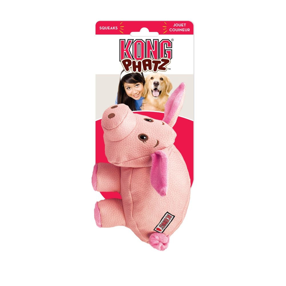 KONG Phatz Pig Dog Toy Extra Small