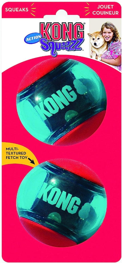 KONG Squeezz Action Ball Red