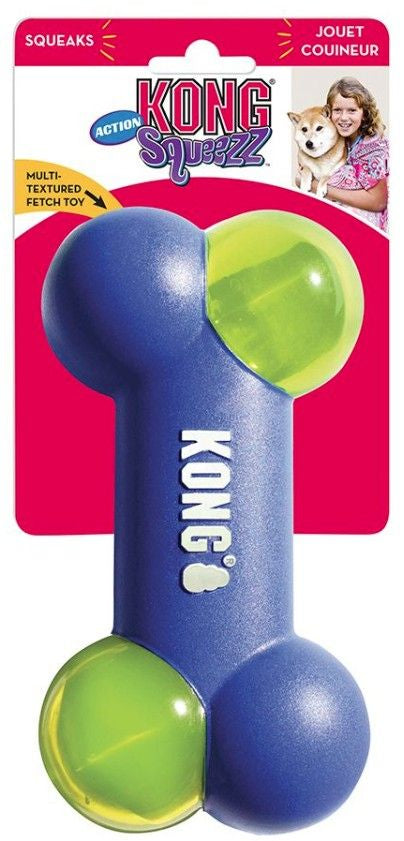 KONG Squeezz Action Bone Blue