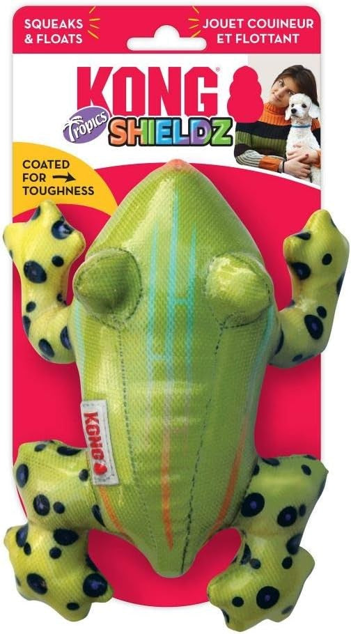 KONG Shieldz Tropics Frog Dog Toy Medium