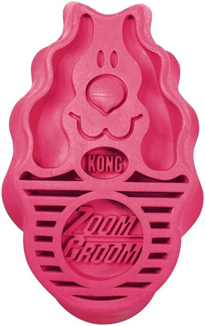 KONG Zoom Groom Brush for Dogs Raspberry