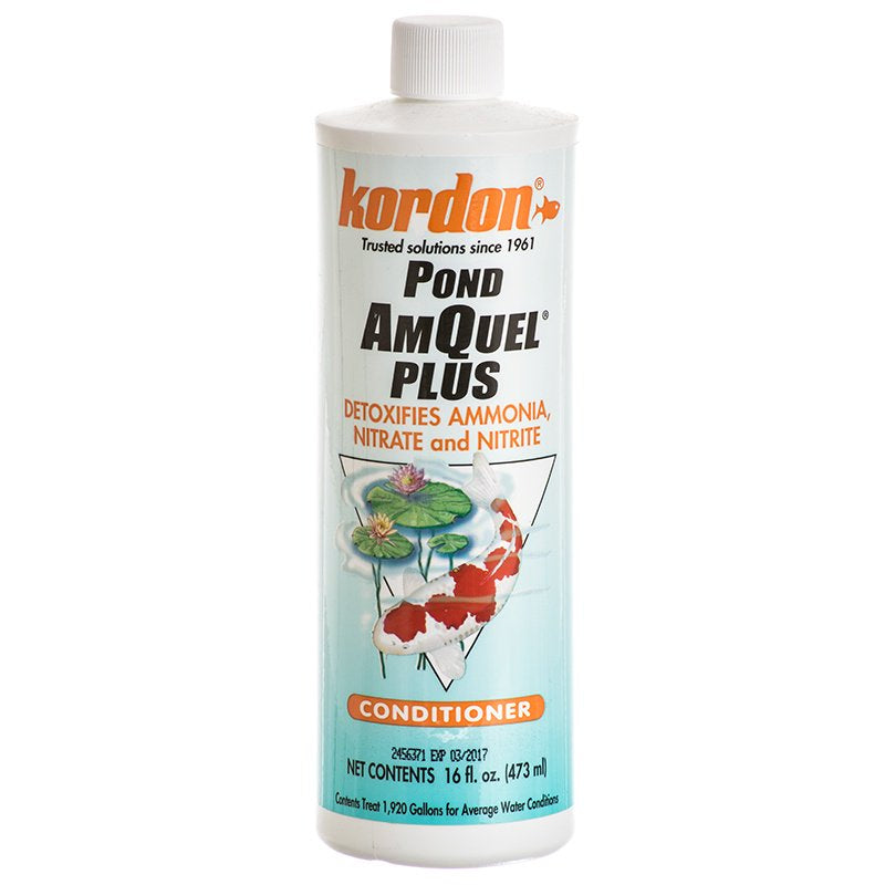 Kordon Pond AmQuel Plus Conditioner Detoxifies Ammonia, Nitrate and Nitrite