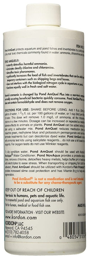 Kordon Pond AmQuel Ammonia Detoxifier Water Conditioner