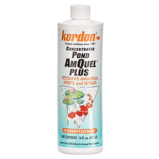 Kordon Pond AmQuel Plus Detoxifies Ammonia Nitrite and Nitrate Concentrated Water Conditioner