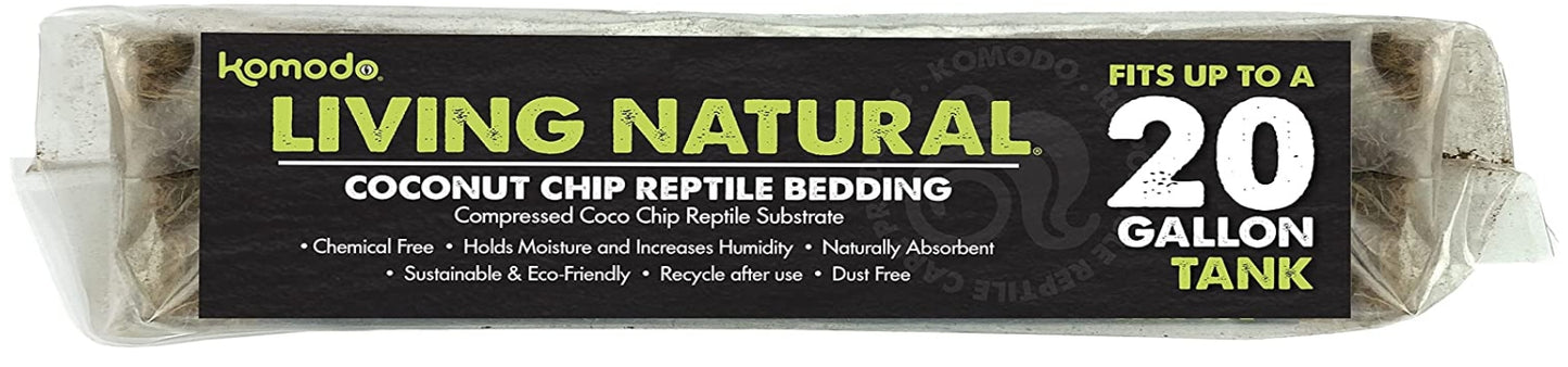 Komodo Living Natural Coconut Chip Reptile Bedding Brick