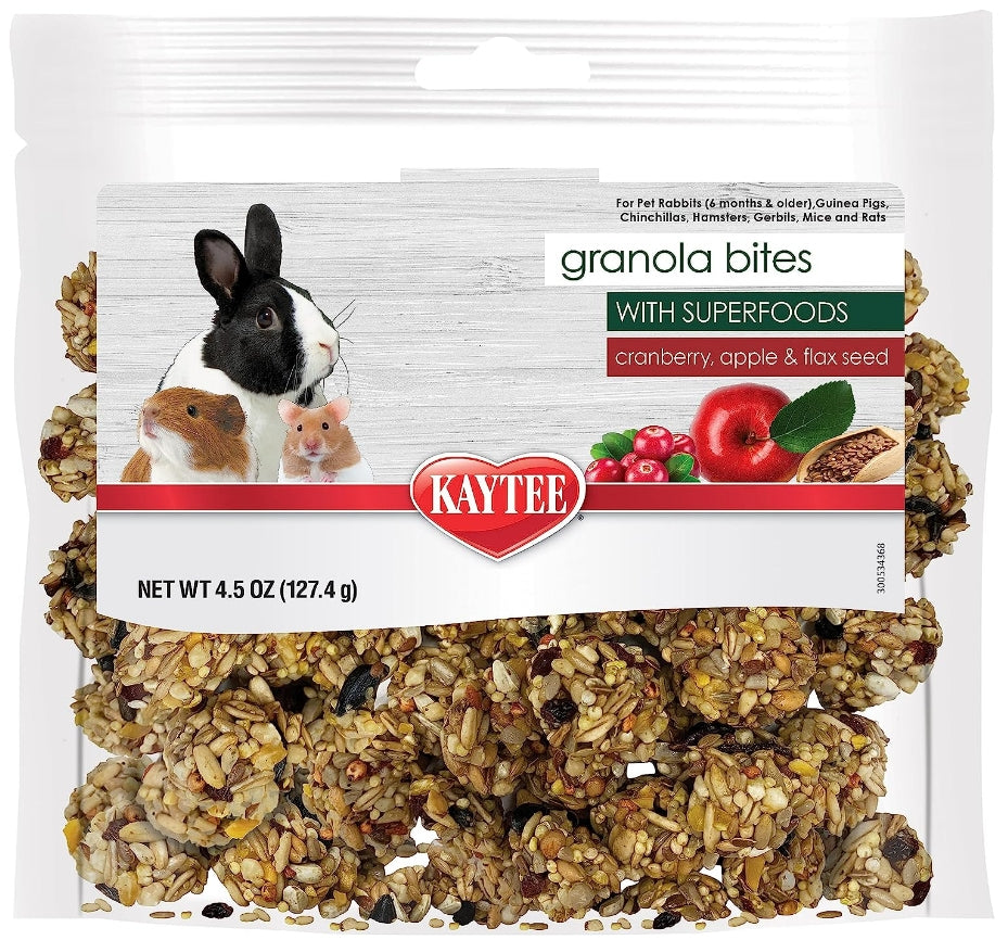 Kaytee Granola Bites with Super Foods Cranberry, Apple and Flax