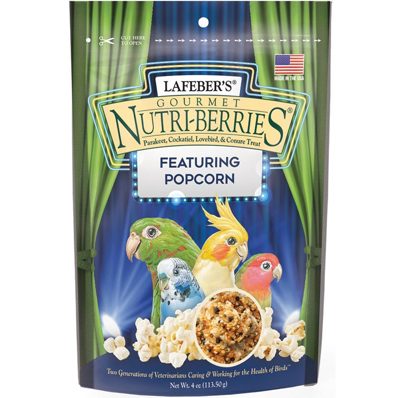 Lafeber Gourmet Nutri-Berries with Popcorn Parakeet, Cockatiel and Conure Treat