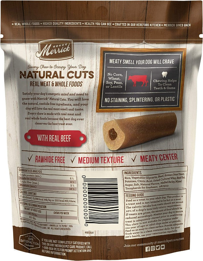 Merrick Natural Cut Beef Chew Treats Large