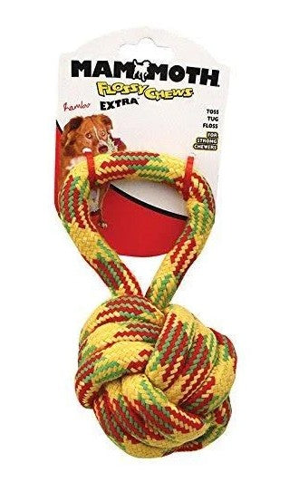 Mammoth Flossy Chews Extra Monkey Fist Ball with Handle Medium