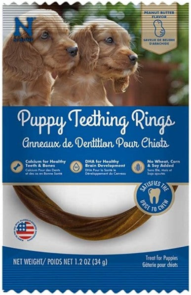 N-Bone Puppy Teething Rings Peanut Butter Flavor