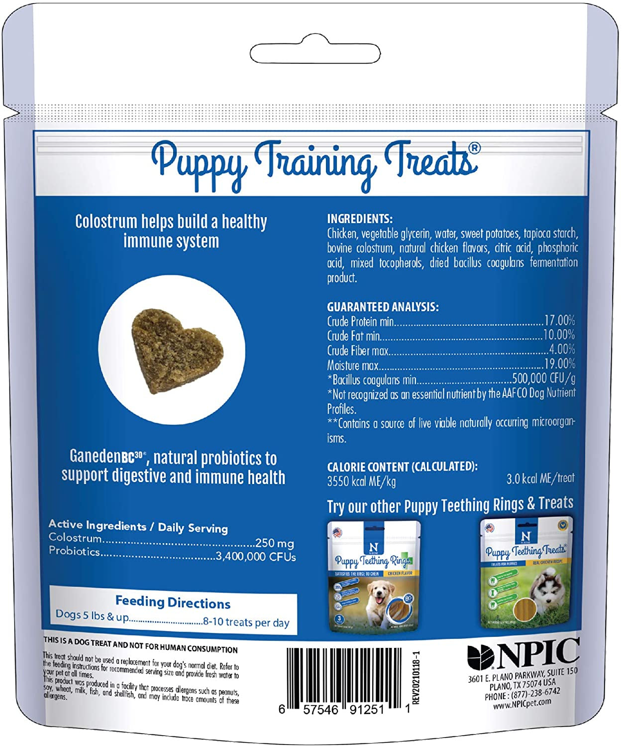 N-Bone Puppy Training Treats Real Chicken Recipe