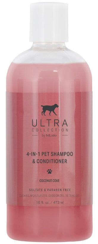 Nilodor Ultra Collection 4 in 1 Dog Shampoo and Conditioner Coconut Cove Scent