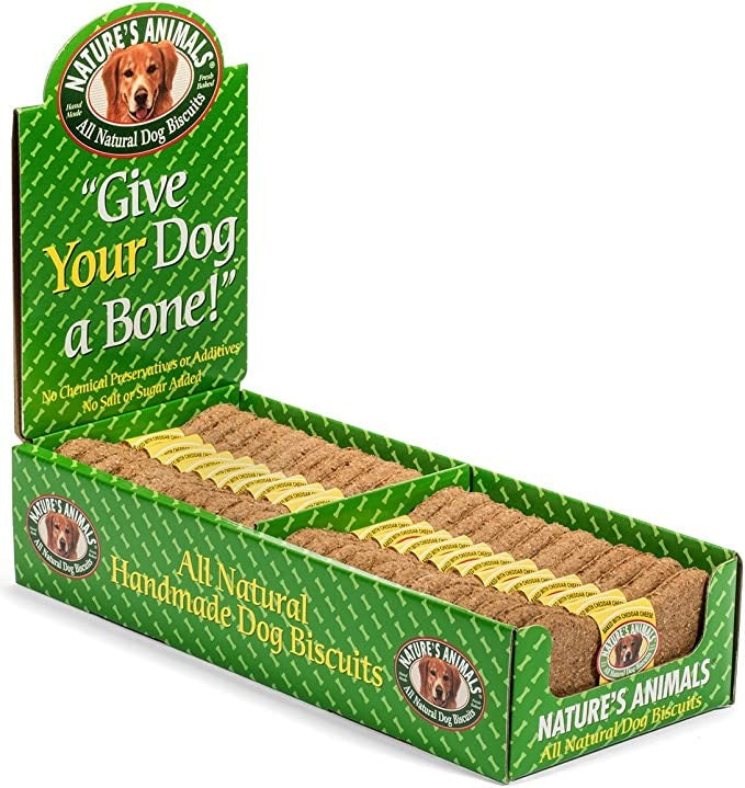 Natures Animals Dog Bone All Natural Dog Biscuits Cheddar Cheese Treat