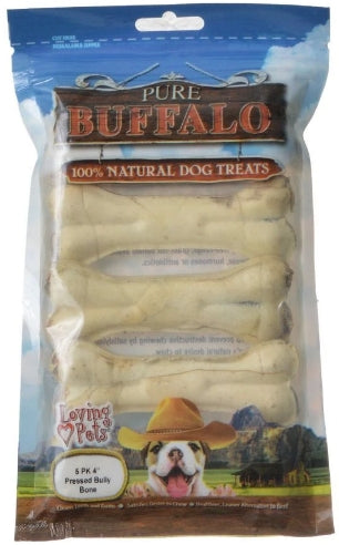 Loving Pets Pure Buffalo Pressed Bully Bones Small