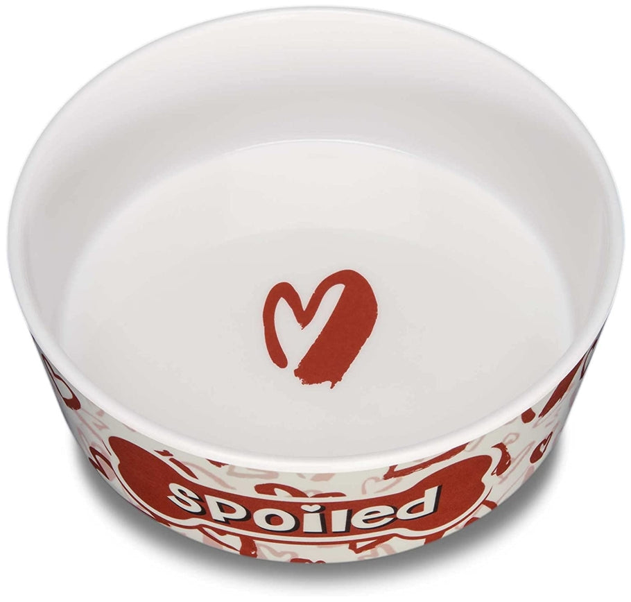 Loving Pets Dolce Moderno Bowl Spoiled Red Heart Design